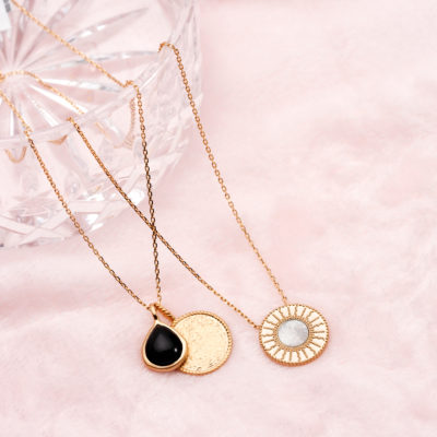 Pendentif Isaure Agate Noire – Image 2