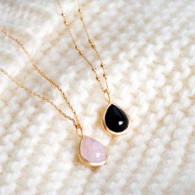 Pendentif Isaure Agate Noire – Image 3