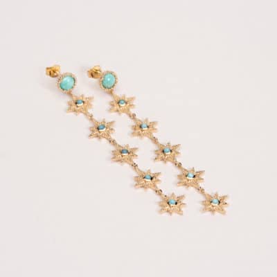 Boucles Stella Amazonite
