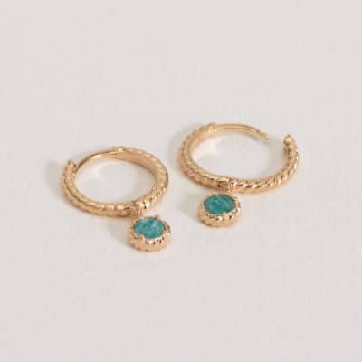 Mini Créoles Charlie Amazonite