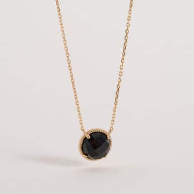 Collier Lise Agate Noire