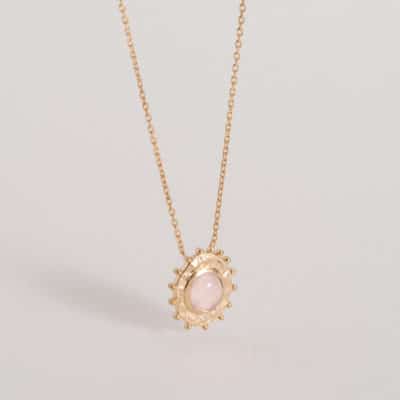 Collier Odile Quartz Rose