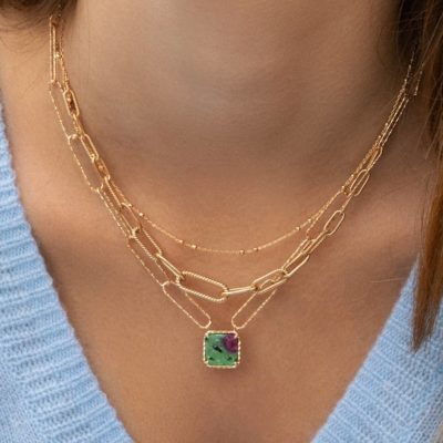Collier Kiara Rubis Zoïsite – Image 2