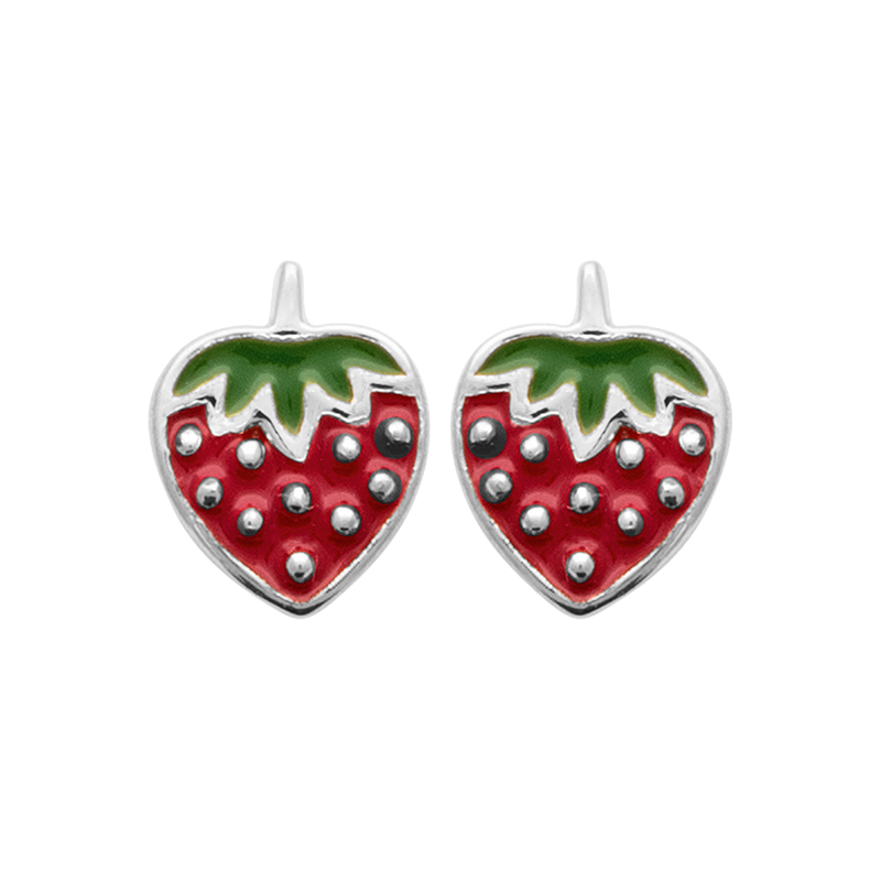 Boucles d'oreilles Fraises